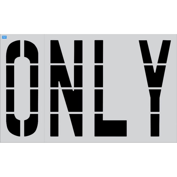 48" x 16" Word - ONLY Parking Lot Pavement Marking Stencil Thickness: .100