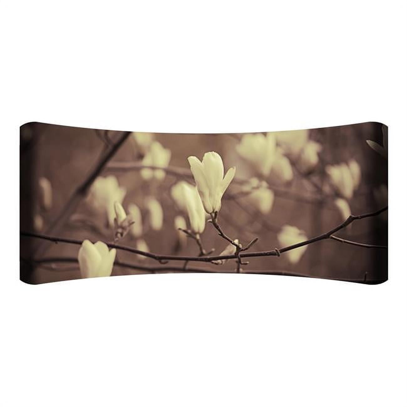 48 x 19 in. HD Curve Magnolia Metal Wall Art