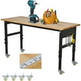 thumbnail image 1 of 48" x 24" Adjustable Workbench with Scale, Pegboard and 6 Hooks, 2200 LBS Load Capacity Worktable, 8 Adjustable Height Work Bench for Garage, Office, Home, 1 of 9