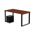 thumbnail image 1 of Marvel Aire ARTY009WYBK 48 x 24 in. Desk & Mobile Pedestal, Windsor Mahogany Laminate & Black Finish, 1 of 2