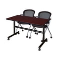 thumbnail image 1 of Regency Kobe 48 x 24 in. Flip-Top Training Nesting Table- Mahogany, 2 Cadence Nesting Chairs, 1 of 8