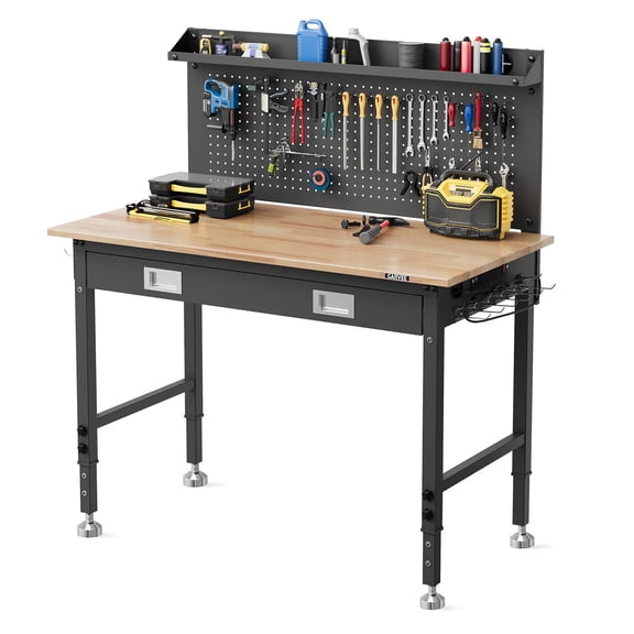 48 x 24 Inch Workbench,  with 4 Leveling Feet and LED Light Strip
