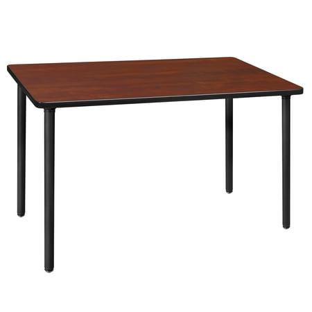 48" x 24" Kee Folding Training Wood Table- Cherry/ Black