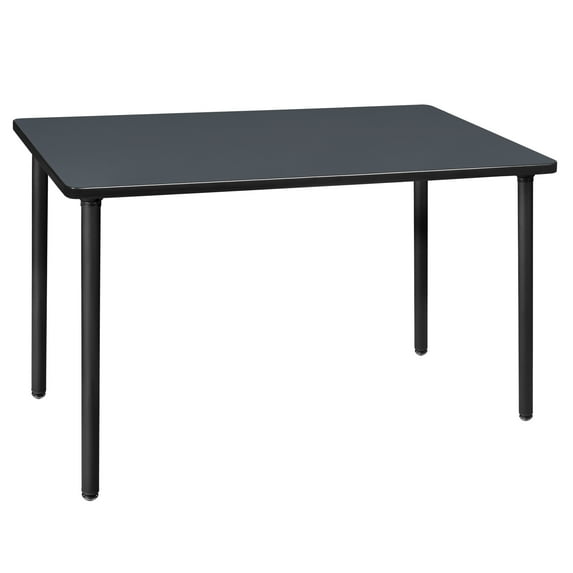 48" x 24" Kee Folding Training Wood Table- Grey/ Black