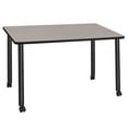 thumbnail image 1 of 48" x 24" Kee Mobile Training Table- Maple/ Black, 1 of 5