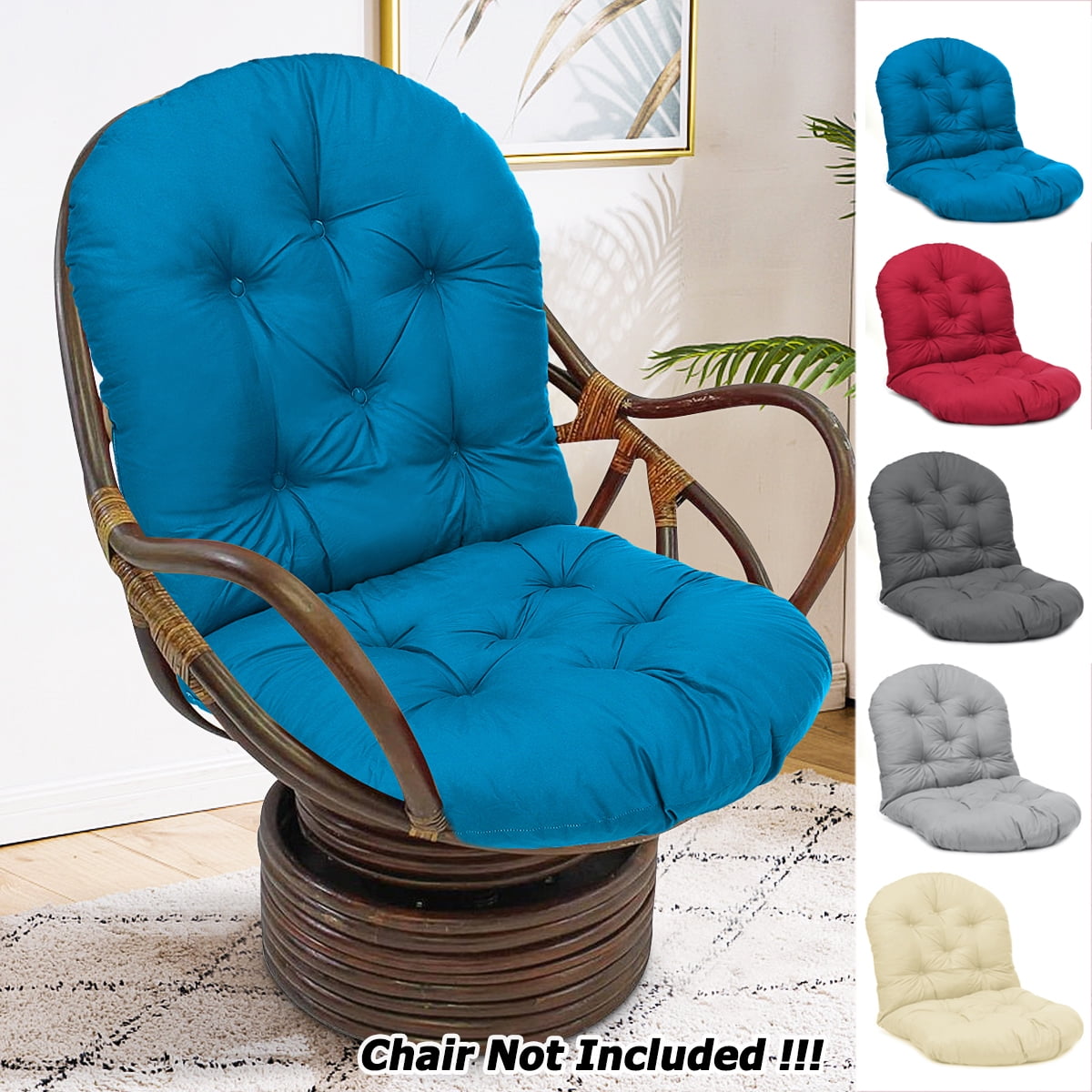 Solid Twill Swivel 2024 Rocker Chair Cushion 48