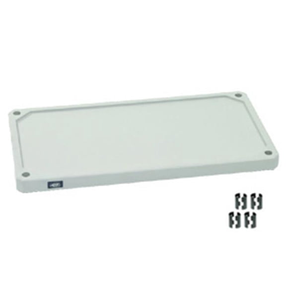 48 x 24 in. S2448SP Solid Plastic Shelf with Clips - White