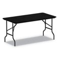 thumbnail image 1 of 48 x 24 in. Wood Folding Table, Black, 1 of 1