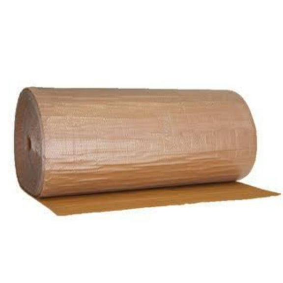 48" x 250' Kraft Bubble Rolls, 3/16" Small Bubble Size, Non-Perforated Protective Wrapping Roll for Shipping, Moving, Packing, Cushioning, and Storage (1)