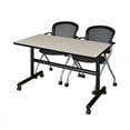 thumbnail image 1 of 48" x 30" Flip Top Mobile Training Table- Maple and 2 Cadence Nesting Chairs, 1 of 8