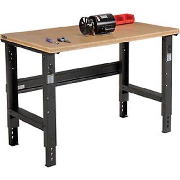 48 x 30 in. Adjustable Shop Top Square Edge Workbench - Black