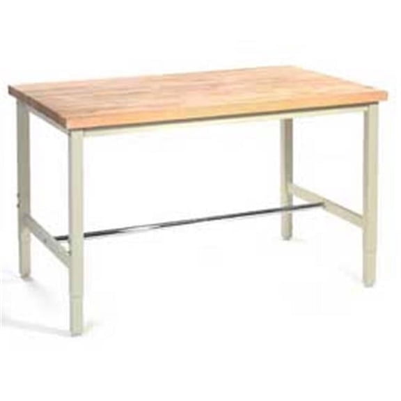 48 x 30 in. Production Workbench - Birch Butcher Block Square Edge - Tan
