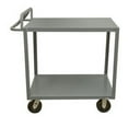 thumbnail image 1 of 48 x 30 x 43.75 in. 2 Shelf Heavy Rolling Stock Cart with Ergonomic Handle & All Lips Down, Gray, 1 of 1