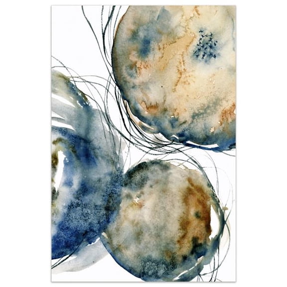 48 x 32 in. Hibernation I Abstract Frameless Tempered Glass Panel Contemporary Wall Art