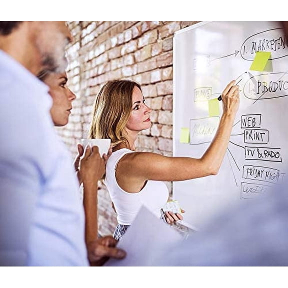 48 x 36 Inches Magnetic Whiteboard for Home Office Collaboration, Classroom Teaching - 4 x 3 ft Anti-Ghosting Dry Erase Board with Aluminum Frame for Brainstorming and Agile Management