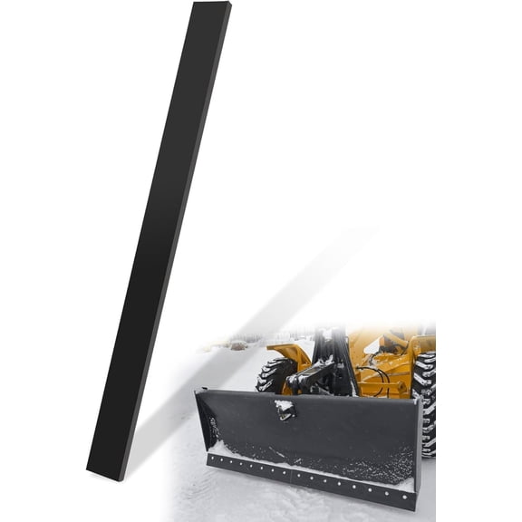 48 x 4 x 0.75 Inch Black Polyurethane Snow Plow Cutting Edge, Heavy Duty Replacement Blade