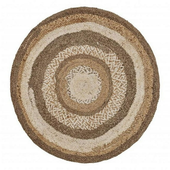 48 x 48 in. Multi Colored Concentric Boutique Jute Rug
