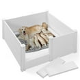 thumbnail image 1 of 48" x 48" x 18" Whelping Box for Dogs and Puppies, Birthing Pen with Rails, 1 of 8