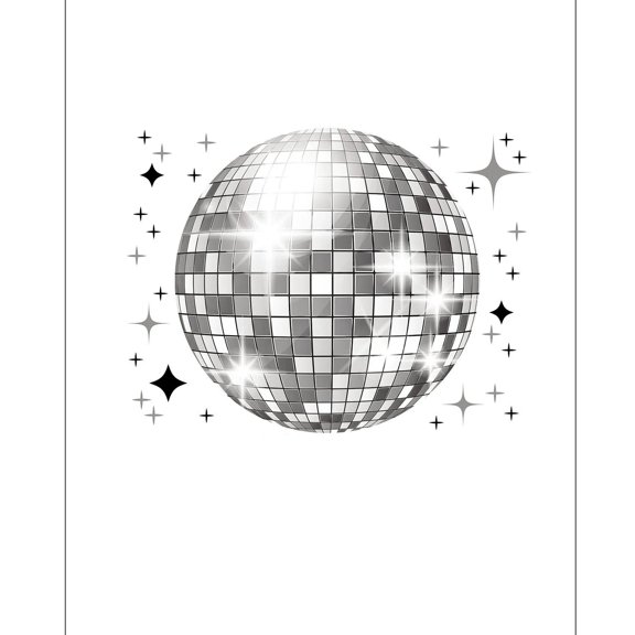 48" x 60" Sweet 16 Party Disco Ball Polyester Backdrop