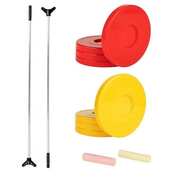 48 x 7 x 2.5 in. Blacktop Shuffleboard Game Set