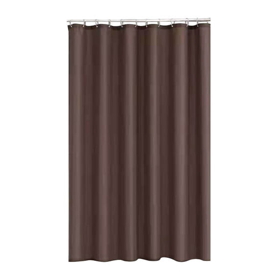 48" x 72" Polyester Shower Curtain Waterproof Thickened Fabric Rustproof Grommets Quick Dry Machine Washable Solid Color Modern Hotel Style Curtain with Hooks