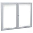 thumbnail image 1 of 48 x 72 in. 3-Door Satin Aluminum Frame Enclosed Porcelain Magnetic Whiteboard, 1 of 1