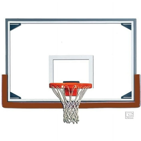 48 x 72 in. Tall Glass Backboard with Steel Frame