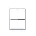 thumbnail image 1 of 48 x 76 in. Brescia Double Sliding Framed Shower Door, Matte Black, 1 of 1