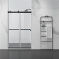 thumbnail image 1 of 48 x 76 in. Spezia Double Sliding Frameless Shower Door, Matte Black, 1 of 1