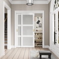 thumbnail image 1 of 48" x 80" 3 Lite Forsted Glasses Pantry & Closet Sliding Doors With Hardware Kit, 1 of 7