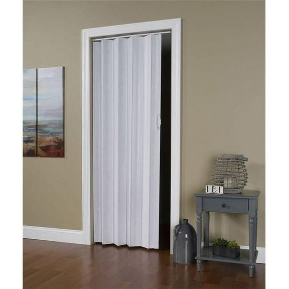 48 x 80 in. Via White Mist Vinyl Folding Door
