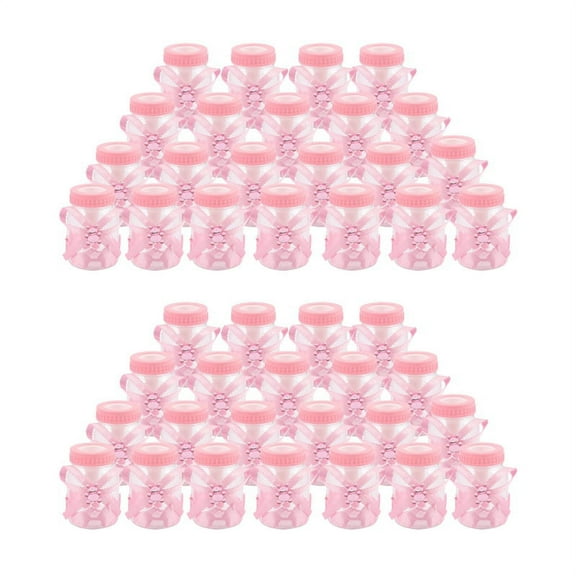 48 x Baby Mini Baby 4X9cm Rhinestone Pink Bear Gift Favor Baby Girl Baby Baptism