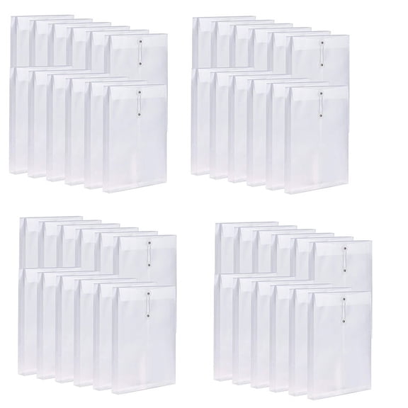 48 x transparent clear plastic envelopes-transparent
