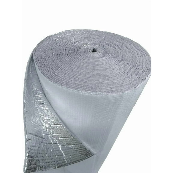 48" x100ft Bubble Core Reflective Insulation 400SQFT Roll White / Foil (3MM R7)