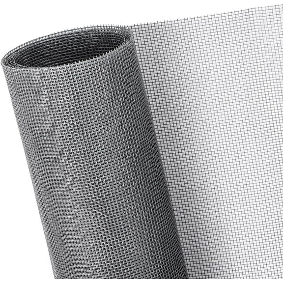 SUMMIT 48"x102" Window Screen Mesh, Fiberglass Window Screen, Screen Door Mesh, Windows Screens and Screen Door Replacement, Patio Screen Mesh- Gray