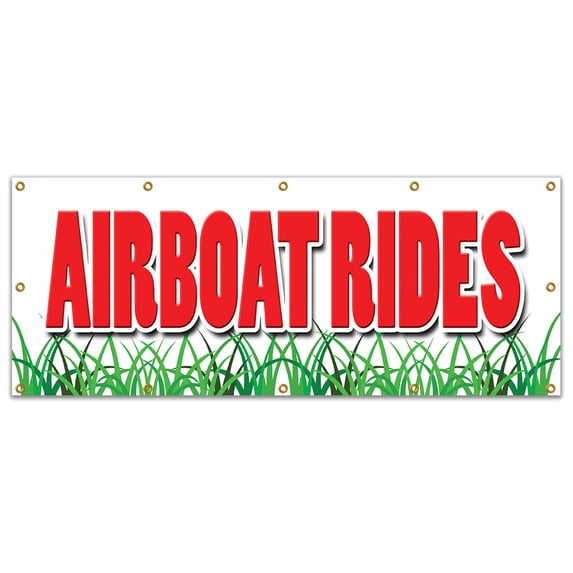 48"x120" AIRBOAT RIDES BANNER SIGN everglades guided tours swamp buggy wetlands