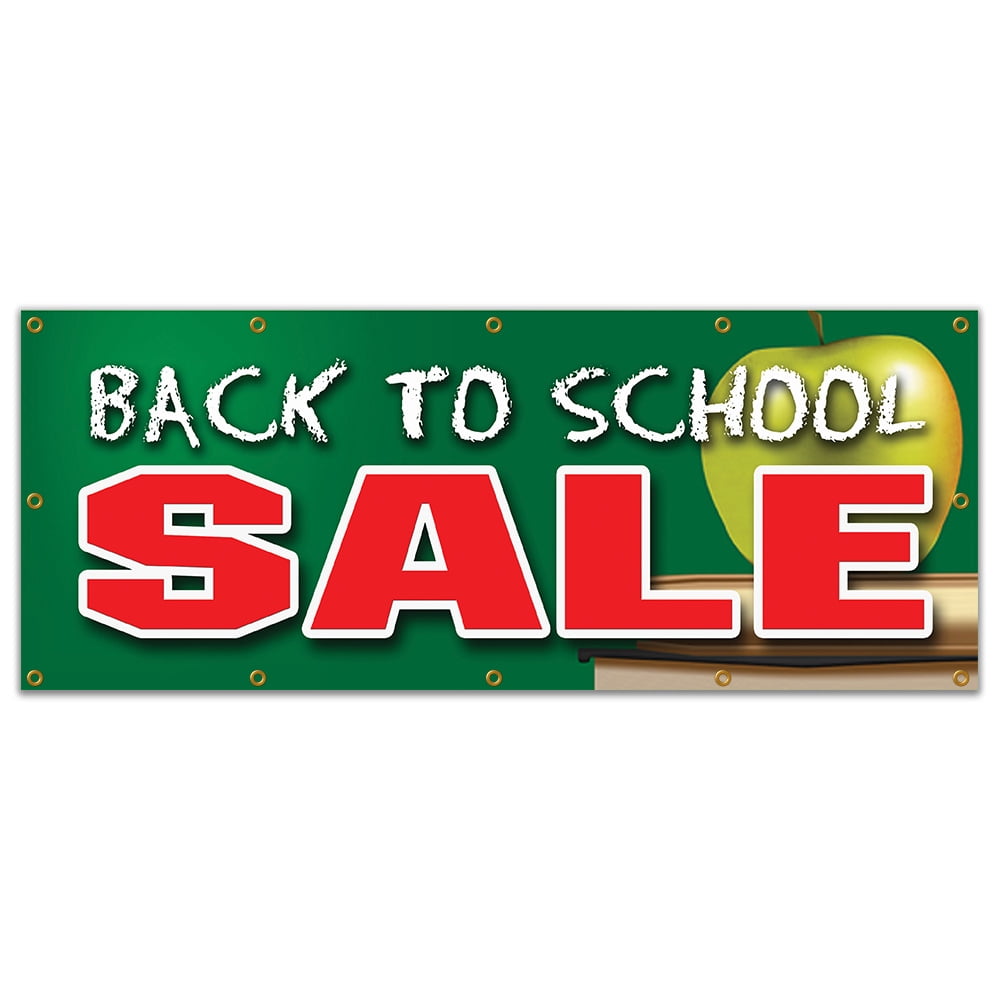 48"x120" BACK TO SCHOOL SALE BANNER SIGN boys girls clothes sale