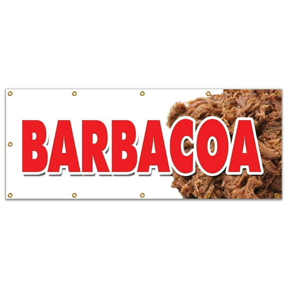 48"x120" BARBACOA BANNER SIGN caribbean mexico mexican pork beef goat barbecue