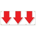 thumbnail image 1 of 48"x120" GIANT DOWN ARROW BANNER SIGN turn here sale follow directions arrived, 1 of 5