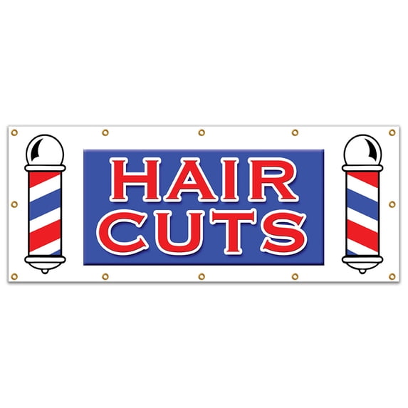 48"x120" HAIR CUTS BANNER SIGN men women girls boys stylist dresser walk ins