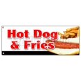 thumbnail image 1 of 48"x120" HOT DOG & FRIES COMBO BANNER SIGN all beef french franks meal deal, 1 of 5