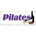 thumbnail image 1 of 48"x120" PILATES BANNER SIGN physical fitness instructor class training weight, 1 of 5