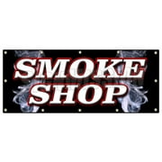 48"x120" SMOKE SHOP BANNER SIGN cigar cigarrettes shop hookah pipes