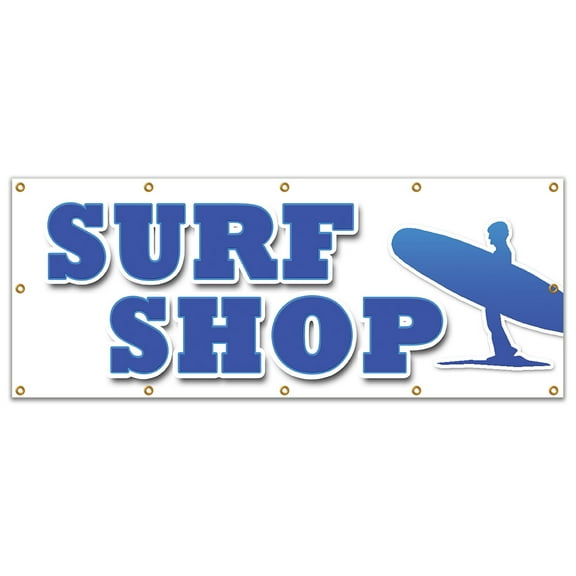 48"x120" SURF SHOP BANNER SIGN boards surfboards clothes wetsuits accessories