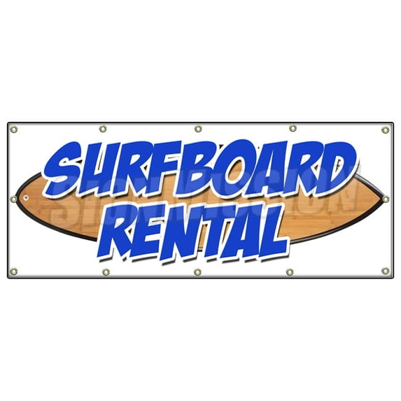 48"x120" SURFBOARDS RENTAL BANNER SIGN water jet ski boats canoe kayak surfing