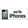 thumbnail image 1 of 48"x120" WE FIX IPHONES BANNER SIGN  smart phones cellphones mobile repairs, 1 of 5