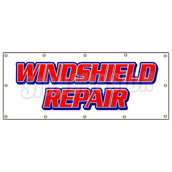 48"x120" WINDSHIELD REPAIR BANNER SIGN glass repair specialist automotive cars