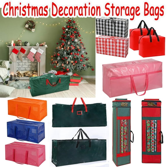 48"x13"x20" Outdoor Home Dustproof Christmas Tree Storage Bag, Large Waterproof Christmas Decor Organizer with Dual Zippers, Durable Handles and Protective Fabric for Holiday Tree Storage, HAODEJW
