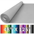 thumbnail image 1 of 48"x1500"(125') Grey Wrapping Paper, Birthday Wrapping Paper, Solid Color Art Kraft Craft Paper for Gift Wrapping, Birthday, Bouquet Flower Crafts Packing Poster Bulletin Board Paper, 1 of 13