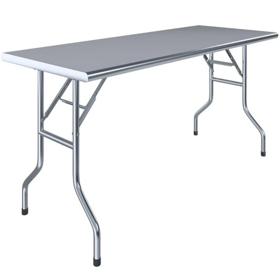 48''x24''x30'' Stainless Steel Table, NSF Commercial Portable Folding Prep Table